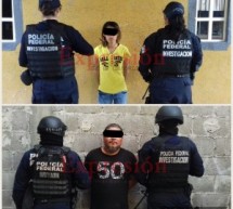 Fuerzas policiacas detienen a una pareja en Jalapa de Díaz, por manejo de drogas y armas