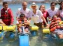 Ivette Morán de Murat inaugura la primera playa incluyente en las bahías de Huatulco