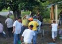 Con Tequio Gobierno de Tuxtepec construye piso de Casa de Salud en Santa Rosa Papaloapan