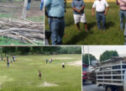 Gobierno de Tuxtepec despeja área invadida frente a los campos de fútbol del muro bulevar